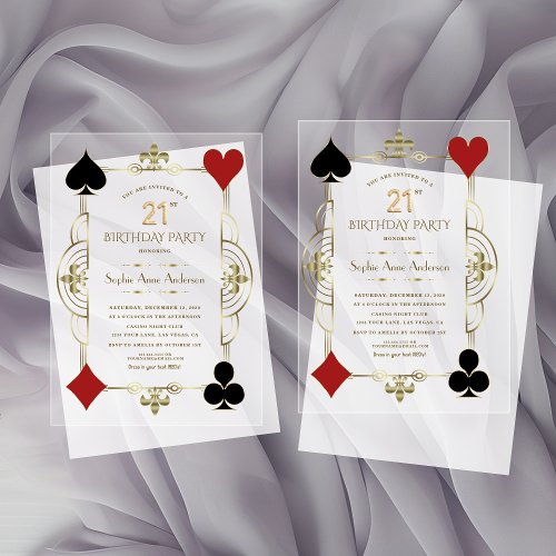 Luxury Gold Art Deco Casino Vegas 21st Birthday