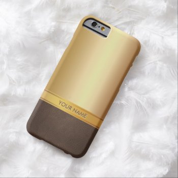 Luxury Gold Background Custom Name Iphone 6 Case by caseplus at Zazzle