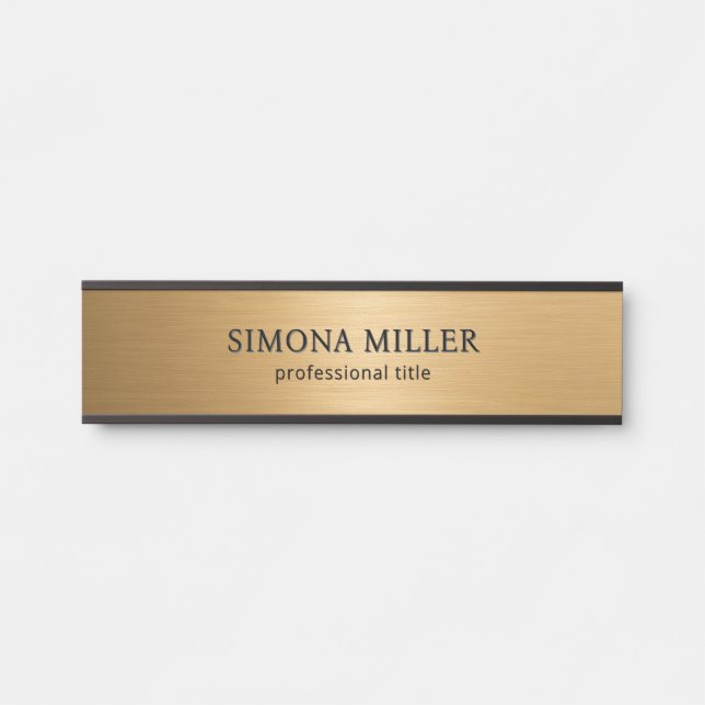 Luxury Gold Background  Door Sign (Front)