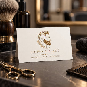 Luxury Gold Barber Shop Business Card