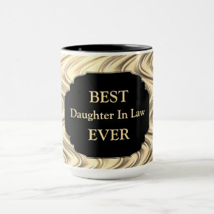 Luxury Gold ‘Best Daughter In Law Ever’ design Mug