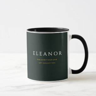 Luxury Gold Birth Flower Custom Name Mug - January