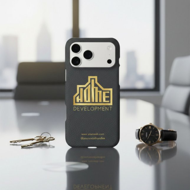 Luxury Gold & Black Home Development Custom  iPhone Case (Creator Uploaded)