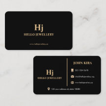 Luxury Gold Black Monogram Minimal