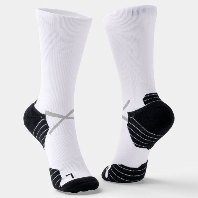 Luxury Gold & Black Studio Logo - Modern Minimalis Socks (Angled)