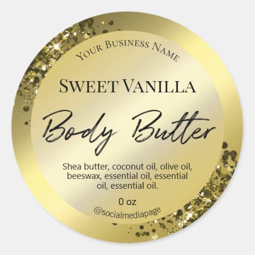 Luxury Gold Body Butter Labels