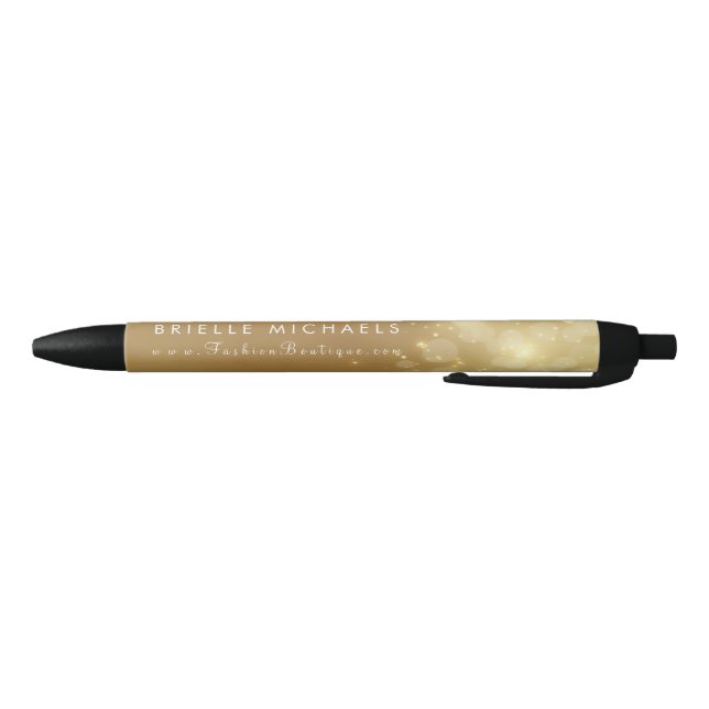 Luxury Gold Bokeh Sparkle Glamour Boutique Pen (Bottom)