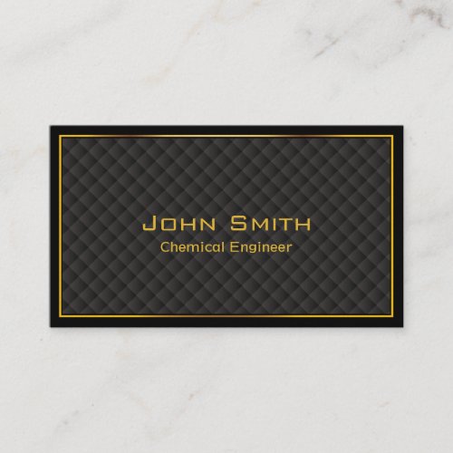 Luxury Gold Border Chemical Engineer Business Card