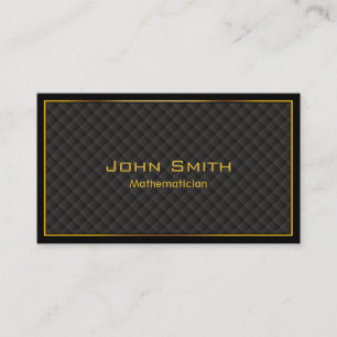 Luxury Gold Border Mathematician Business Card
