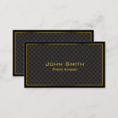 Luxury Gold Border Plastic Surgeon Business Card (Front/Back)