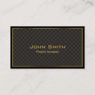 Luxury Gold Border Plastic Surgeon Business Card