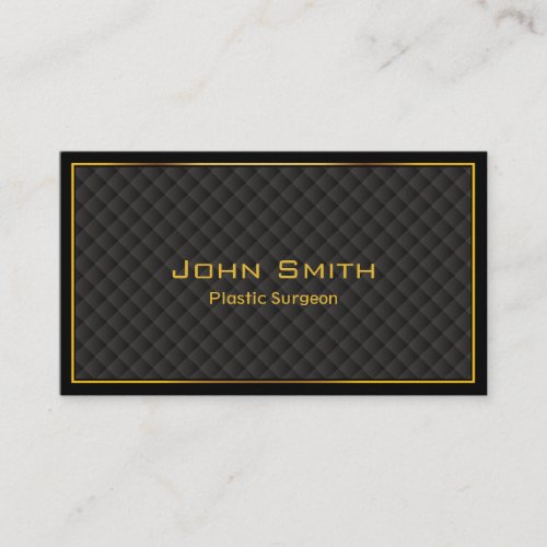 Luxury Gold Border Plastic Surgeon Business Card