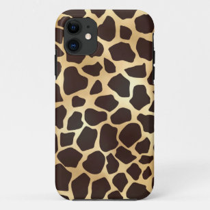 Luxury Gold Brown Giraffe Animal Print Pattern iPhone 11 Case