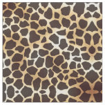 Luxury Gold Brown Giraffe Animal Print Pattern Fabric
