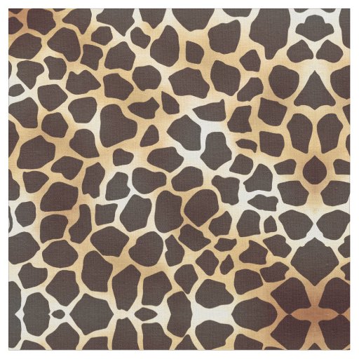 Luxury Gold Brown Giraffe Animal Print Pattern Fabric