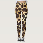 Luxury Gold Brown Giraffe Animal Print Pattern Leggings<br><div class="desc">This elegant and luxurious pattern is perfect for the trendy and stylish fashionista. It features a faux printed gold and brown giraffe animal print pattern. It's modern, chic, fashionable, and unique! Just like you! ***IMPORTANT DESIGN NOTE: For any custom design request such as matching product requests, color changes, placement changes,...</div>