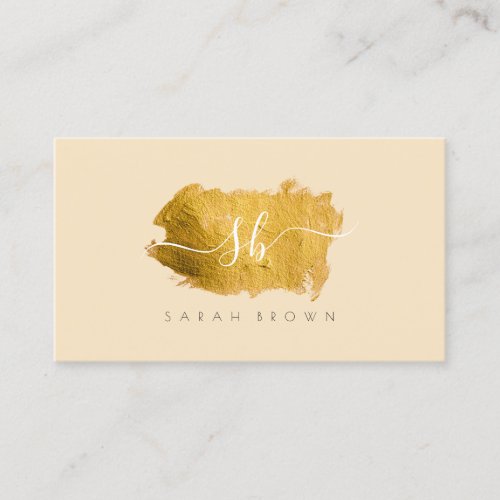 Luxury Gold Brush Stroke Artisan Calligrapher Business Card
