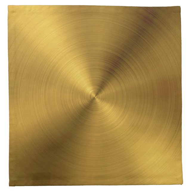Luxury Gold Brushed Metal Texture 6 Cloth Napkin (Front)
