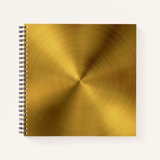 Luxury Gold Brushed Metal Texture 6 Notebook (Front)