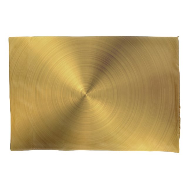 Luxury Gold Brushed Metal Texture 6 Pillow Case (Front-Left)