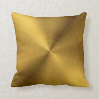 Luxury Gold Brushed Metal Texture 6 Throw Pillow