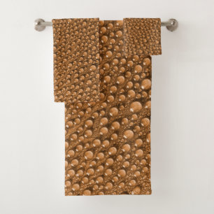 Luxury Gold Bubble Drops Bath Towel Set