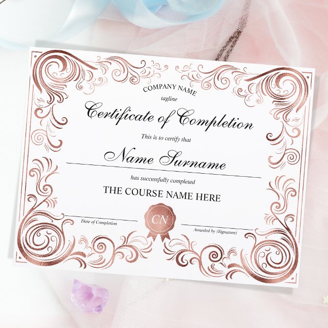 Luxury Gold Certificate of Completion Award Course (Creator Uploaded)