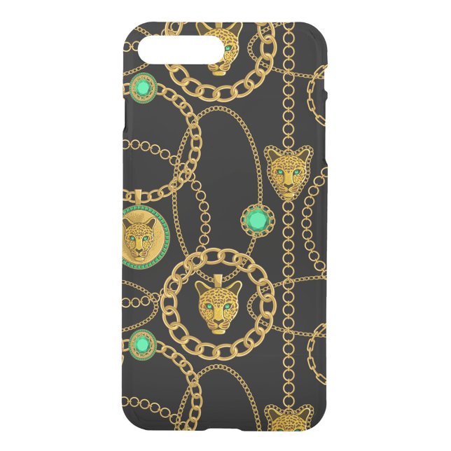 Luxury Gold Chain Leopard Pattern Phone Case  (Creator Uploaded)