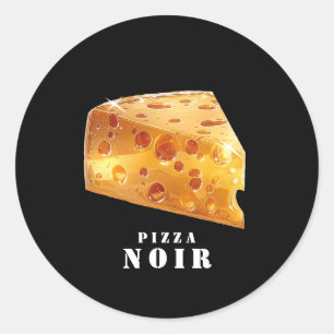 Luxury Gold Cheese Design Pizza Shop Classic Round Sticker