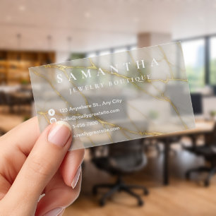 Luxury Gold Clear Business Cards