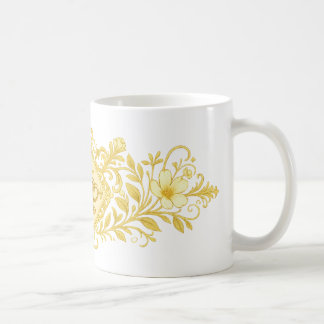 Luxury Gold Coffee Mug: Royal Ornamentation Mug