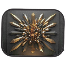 Luxury Gold Crystal Abstract Art Car Floor Mats