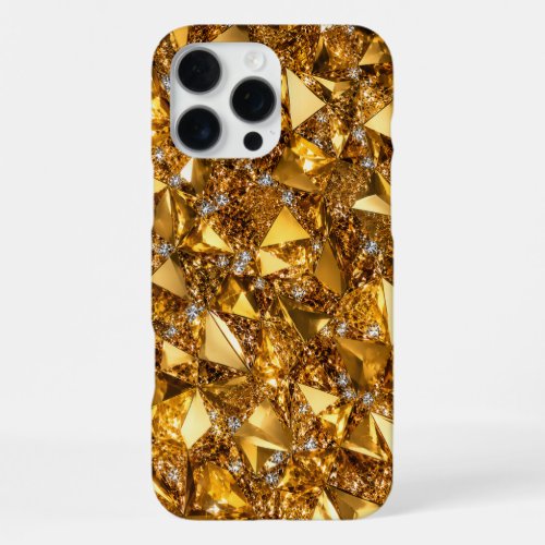 Luxury Gold Crystal iPhone 16 Pro Max Art Case