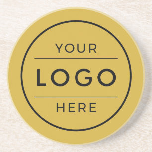 Luxury Gold Custom Business Logo Branded Coaster