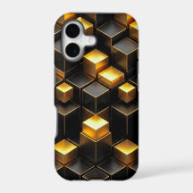 Luxury Gold Cyber Armor Tech Geometric