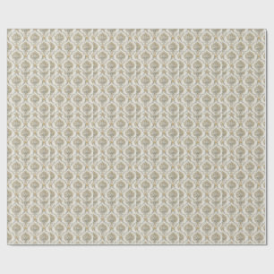 Luxury Gold Damask Seamless Floral Design Pattern Wrapping Paper