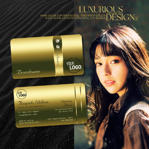 Luxury Gold Decoration Shimmering Jewels add Logo Business Card