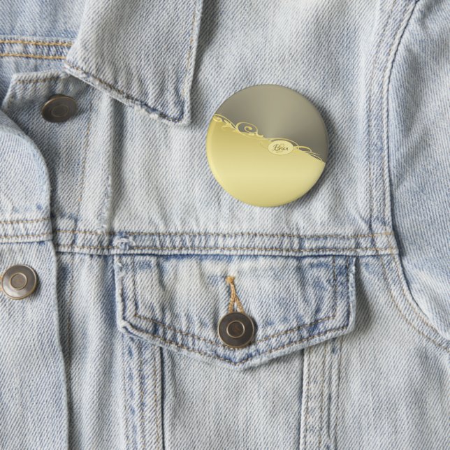Luxury gold decorative on gold & silver,Monogram,  Button (In Situ)