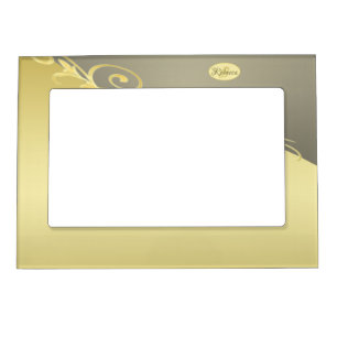 Luxury gold decorative on gold & silver, Monogram Magnetic Frame