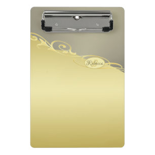 Luxury gold decorative on gold & silver, Monogram Mini Clipboard