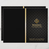 Luxury Gold Diamond Monogram Elegant Bi-Fold (Front/Back)