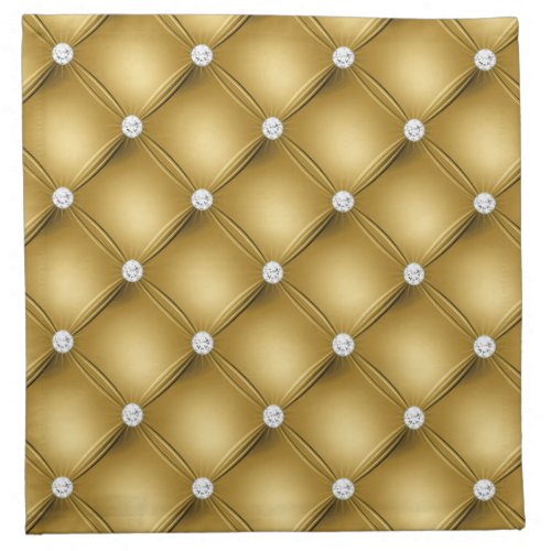 Luxury Gold Diamond Tufted Pattern Cloth Napkin