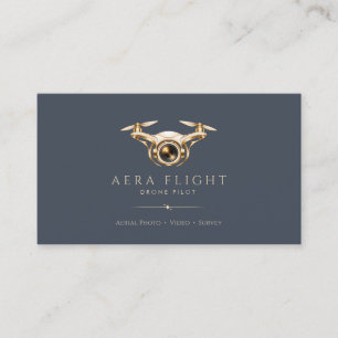 Luxury Gold Drone Pilot Business Card