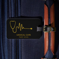 Luxury Gold ECG Wave EKG Line Medical Stethoscope