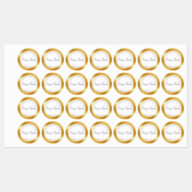 luxury Gold Effect Labels (Sheet)