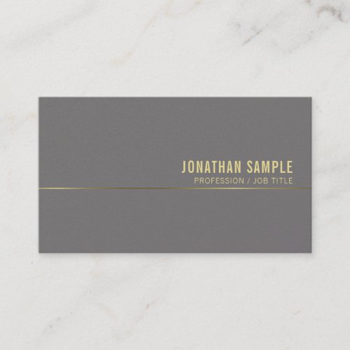 Luxury Gold Elegant Design Minimalist Modern Plain Business Card