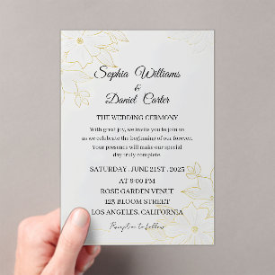 Luxury Gold Embossed Wedding Invitation
