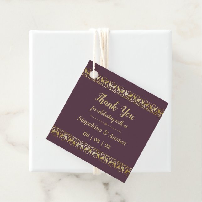 Luxury Gold Favor Tags (In Situ)