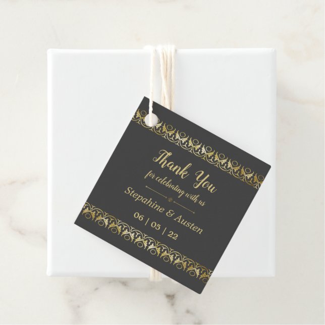 Luxury Gold Favor Tags (In Situ)