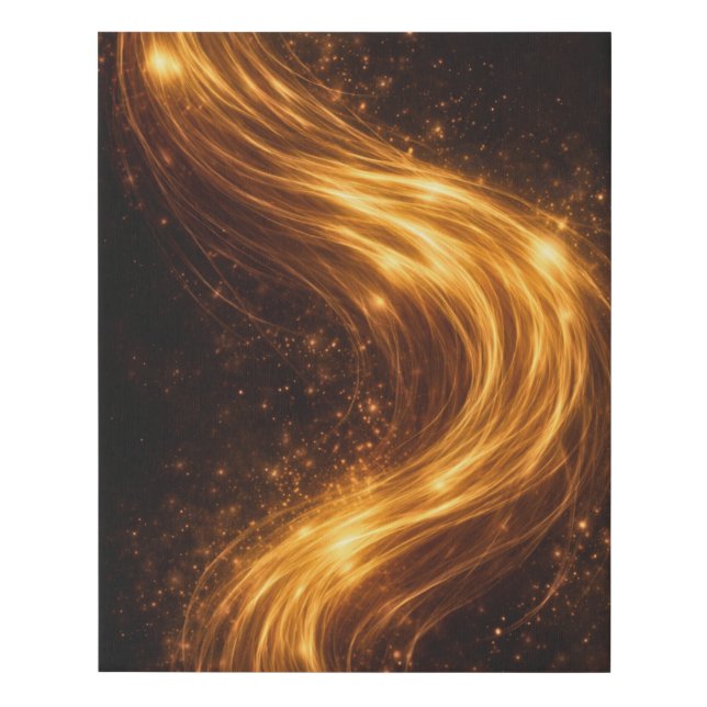 Luxury Gold Flow Abstract Canvas Wall Art (Front)